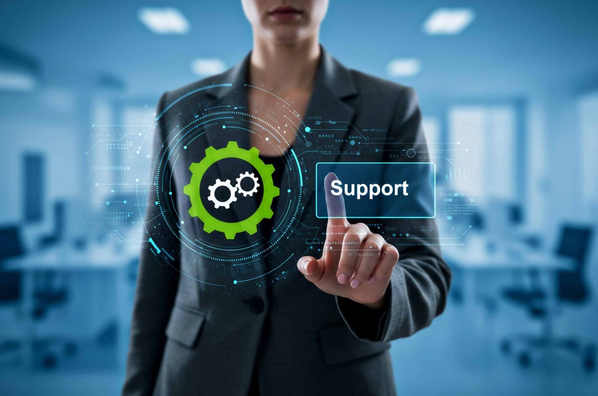 woman-interacting-with-support-button-digital-interface
